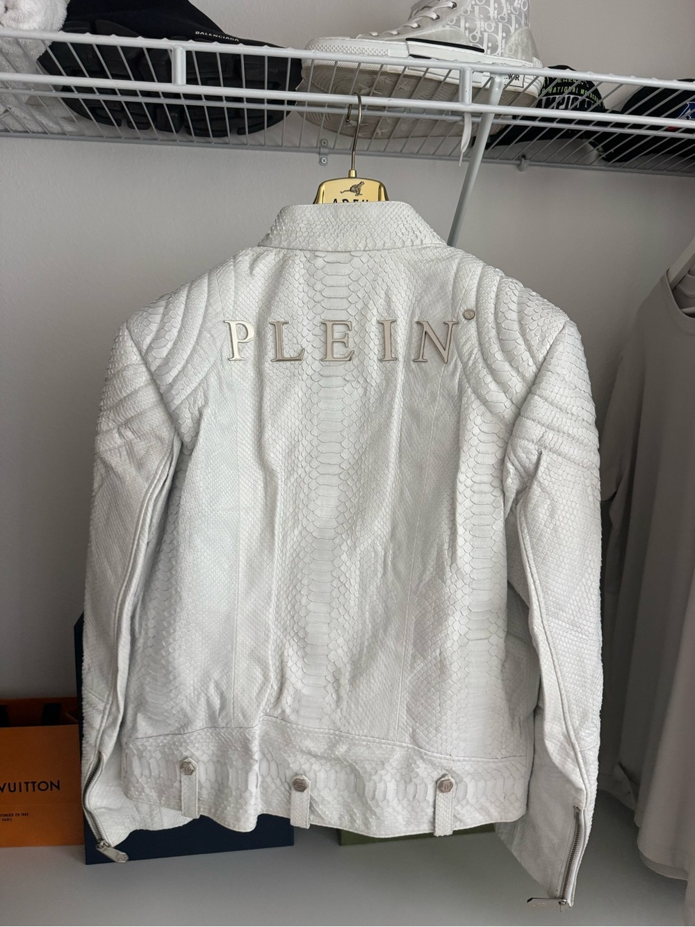 Philipp Plein leather jacket python